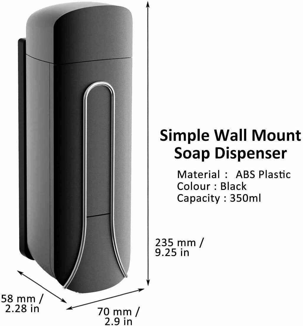 Soap Dispenser Wall Mounted Liquid Bathroom Hand Wash Shower Gel