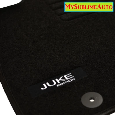 Set 4 Tapis De Sol Pour Nissan Juke 1 De 2010 à 2019 Edition Logo Velours Brodé