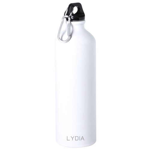 PERSONALISIERTE Metall Wasserflasche 800ml weiß/schwarz/matt Oberfläche - JEDER NAMEN - Bild 11 von 33