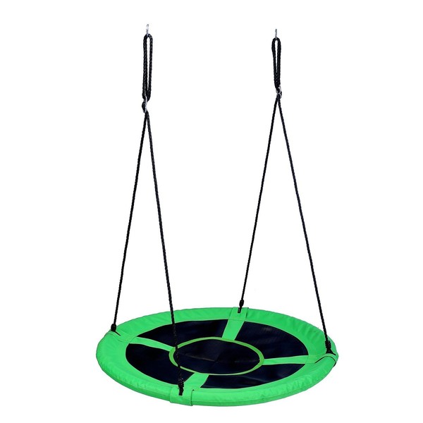 Nestschaukel Tellerschaukel Garten Schaukel GrüN Ø 100 Cm Outdoor Kinderschaukel-image