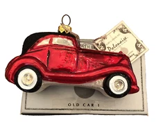 Kurt S Adler Polonaise Old Car 1 Red Roadster Christmas Ornament GP380