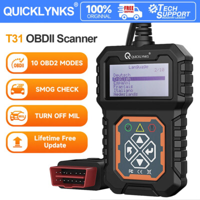 Engine Diagnostic Scanner QUICKLYNKS T31 OBD2 Code Reader Erase Error Codes NEW