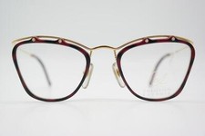 Vintage Glasses CHRISTIAN LACROIX 7328 CARBON Burgundy Black Gold Oval
