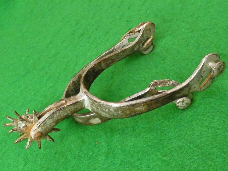 VINTAGE PAIR OF PRISON MADE COWBOY WESTERN SPURS