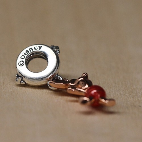 New Pandora Charm Disney Winnie the Pooh Piglet 782208C01 W Tag & Suede Pouch - Picture 7 of 10