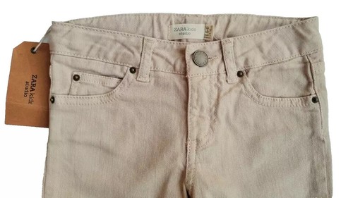 Pantaloni ZARA Ragazze Strai Tessuti SOTTILI Skinny 2-10 y £20 - Foto 27 di 34
