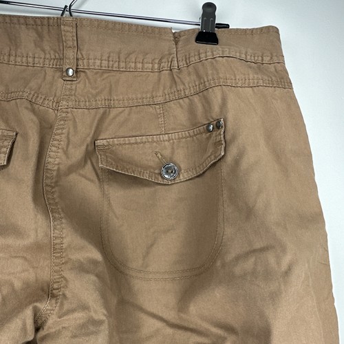 BHS Authentic Trousers Size 16 Tan Brown Pockets Belt Loops - Picture 10 of 15