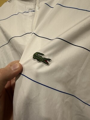 Vintage Lacoste Andy Roddick Full Zip Jacket Mens 4 Blue White