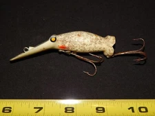 Luhr Jenson Hot Shot M1 Medium White 3.5" Vintage Crankbait Fishing Lure