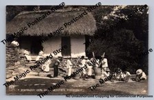 Trabajadores Triturando Café "La Huasteca Potosina" RPPC Foto De Colección México ~ Años 40