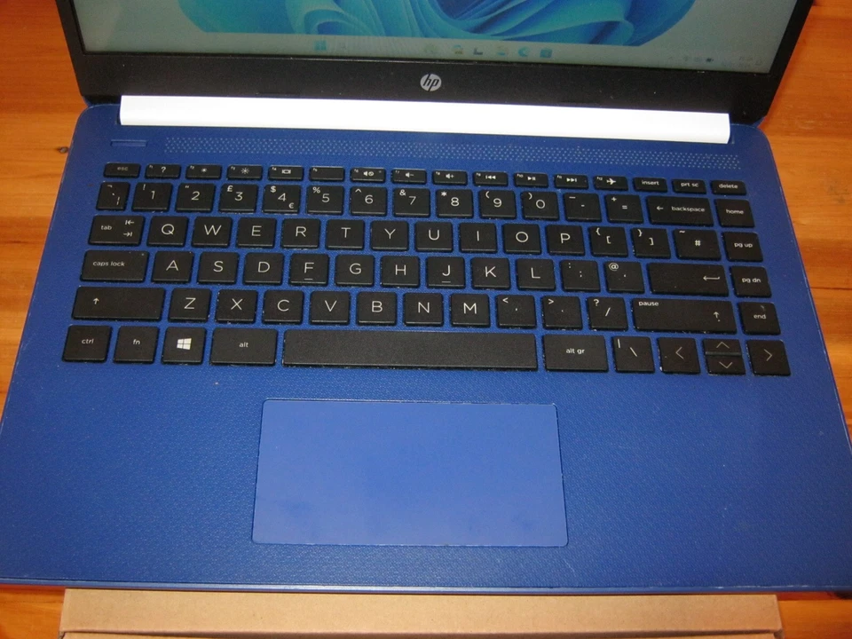 HP 14s 14" Windows 11 Home (256GB SSD, 1.20GHz, 4GB Ram) Laptop -Blue/White - Image 2 of 4