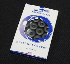 WHEEL NUT COVERS FOR VW PASSAT SHARAN TIGUAN TOURAN 17mm BOLT CAPS GREY GIFT