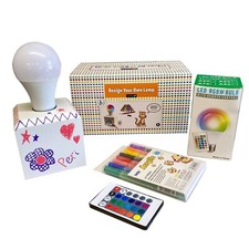 Kids Gift Arts & Craft Kits Design Your Own Lamp - With Bulb & Paint Pens XMAS