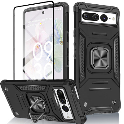 For Google Pixel 7A/7/7 Pro/6A Case Phone Cover Shockproof + Tempered Glass