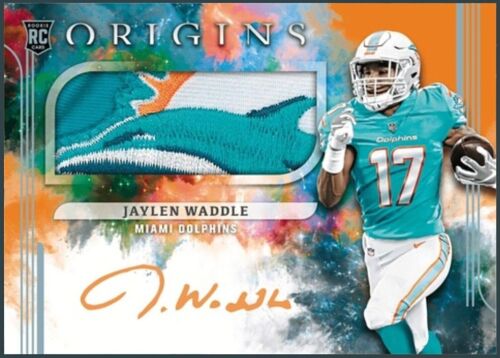 2021 Panini Origins Rookie Jersey Patch Auto - JAYLEN WADDLE RC RPA Digital Card - Picture 1 of 3