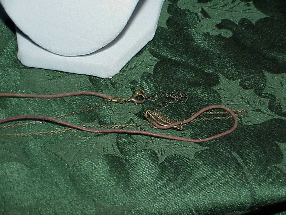 Розовый розовый кварц плита полированный подвеска муранского стекла лист исцеления ожерелье чакры - Изображение 2 из 4