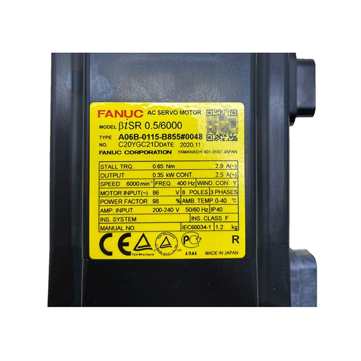 A06B-0115-B855#0048 Three-axis motor for FANUC LR Mate 200iD A06B-0115-B855#0048 Three-axis motor for FANUC LR Mate 200iD