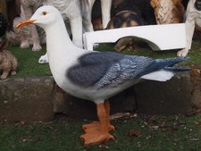 Möwe Deko Figur groß Gartenfigur lebensgroß  38cmx40cm Maritim  Vogel wetterfest