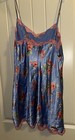 Victoria Secret chemise Slip Sz Large Blue Pink Flowers babydoll Nightie w/Lace — photo 2