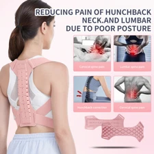 Posture Corrector Adjustable Low Back Shoulder Support Brace Belt For Men Women