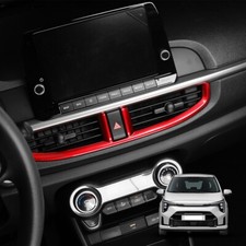 Rot Zentral Luftdüsen Lüftungsrahmen Blende Rahmen Für Kia Picanto JA 2017-2024