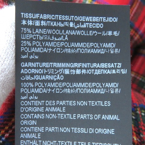 Saint Laurent Paris Langarm Bluse Rot Tartan Gr. XS Damen Italy 665668 - Bild 10 von 11