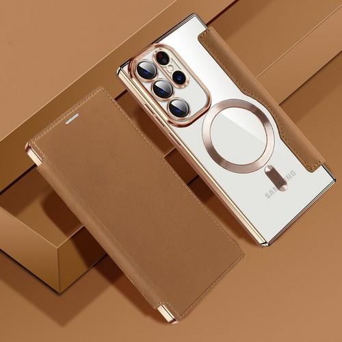 Magsafe Case For Samsung Galaxy S25 S24 Ultra Leather Wallet Magnetic Flip Cover - Picture 18 of 19