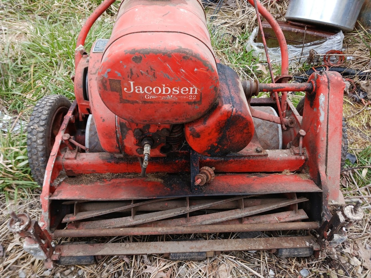 Vintage Jacobsen Greens Mowers 22 Walk Behind Tractor - Main Image