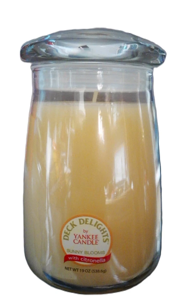Yankee Candle Sunny Blooms w/Citronella RETIRED 2002 19oz Jar Extremely RARE New - Image 2 of 4