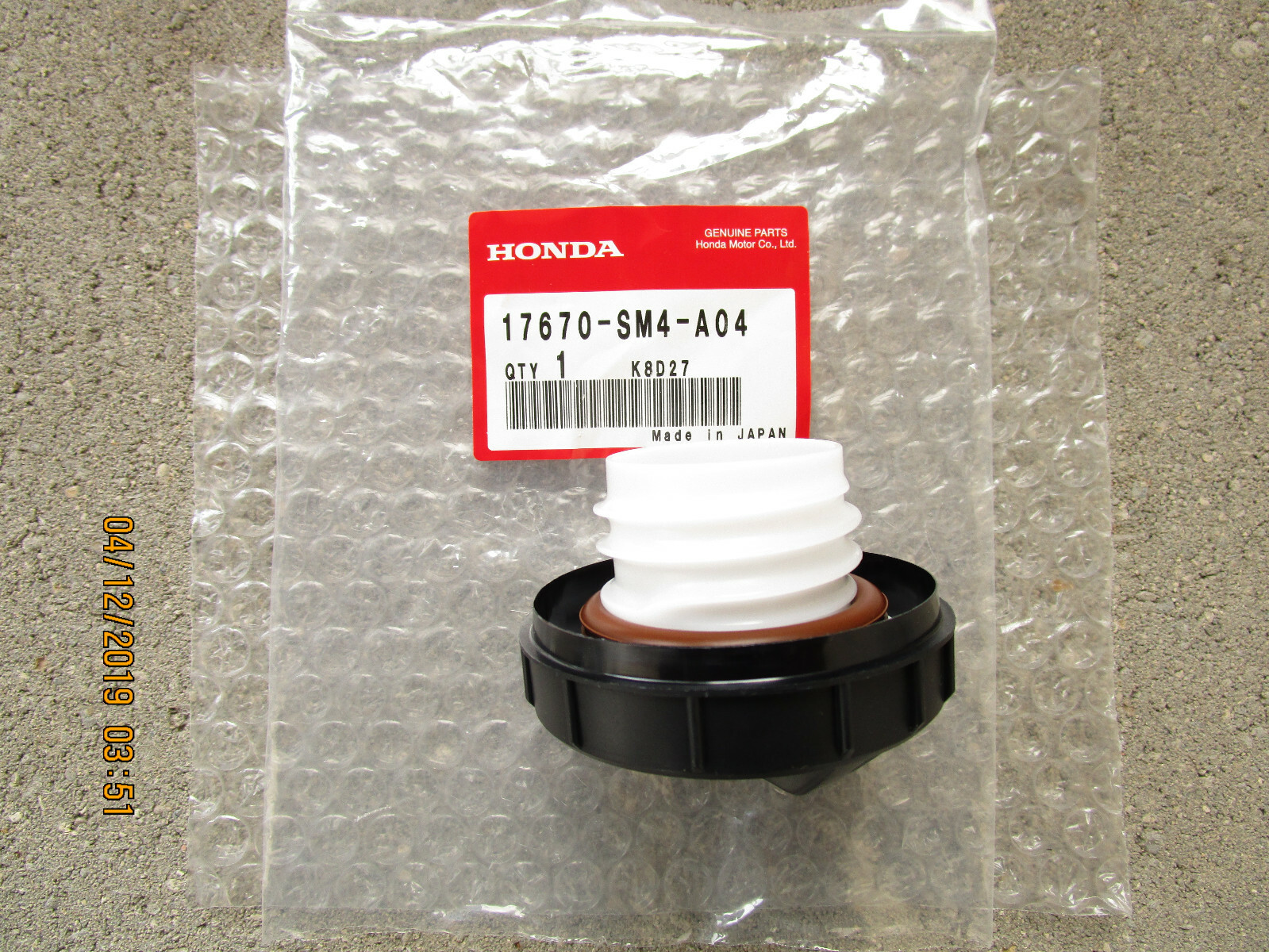 9300 HONDA CIVIC EX LX DX EXR SE FUEL GAS TANK FILLER CAP W/O TETHER