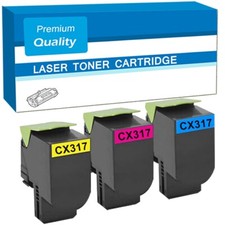 3 Toner Cartridge FIts For Lexmark CS317dn CS417dn CS517de CX317dn CX417de