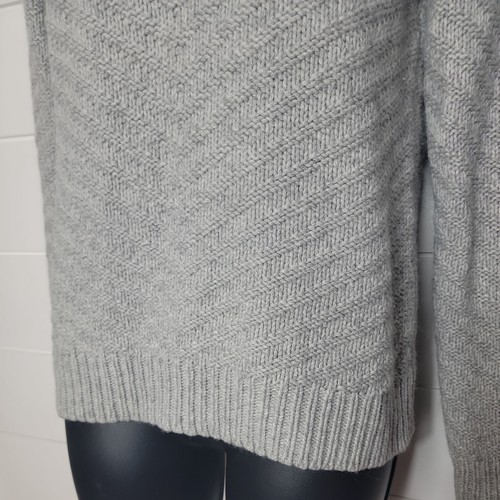Theory Cable knit Wool Sweater Size Medium Gray - Picture 4 of 7