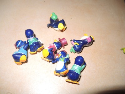 Bundle of 7 x Vintage Figures - Egg / Surprise Egg -- MIX Penguin 1990s