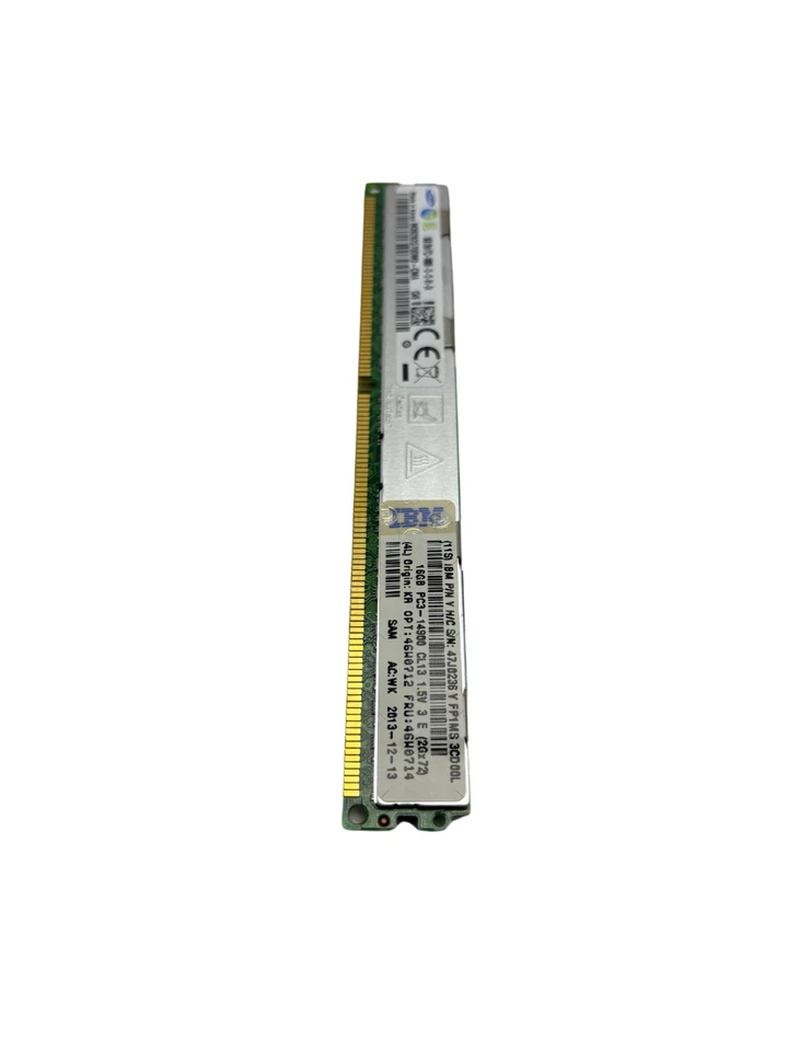 IBM 46W0714 16GB PC3-14900R DDR3-1866 2RX4 VLP Memory Module 47J0236 46W0712 w60 - Image 2 of 3