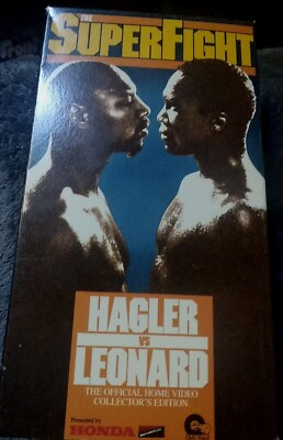 #ad The Super Fight 1987 quot;LEONARD vs HAGLERquot; Presented By Honda on VHS used Mint $5.01