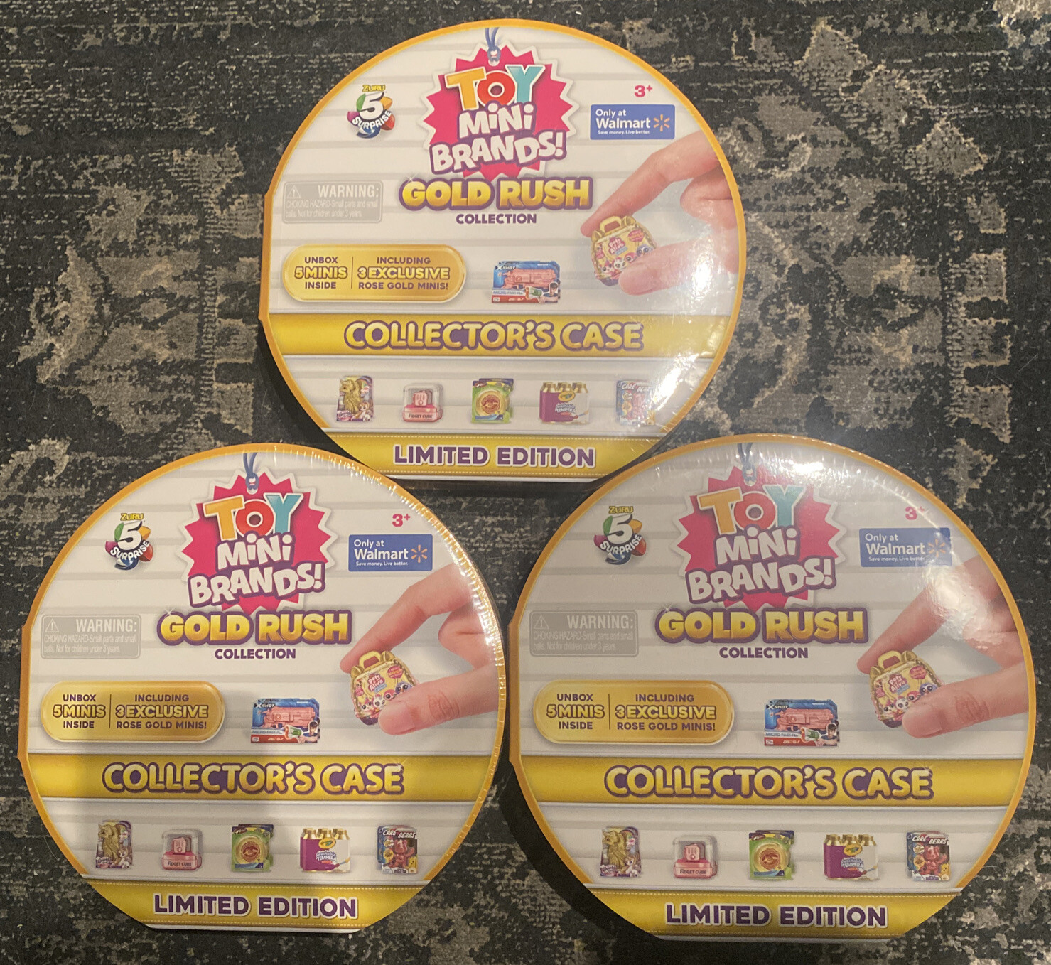 Toy Mini Brands Gold Rush Collector Case Limited Rose Gold Lot Of 3 eBay