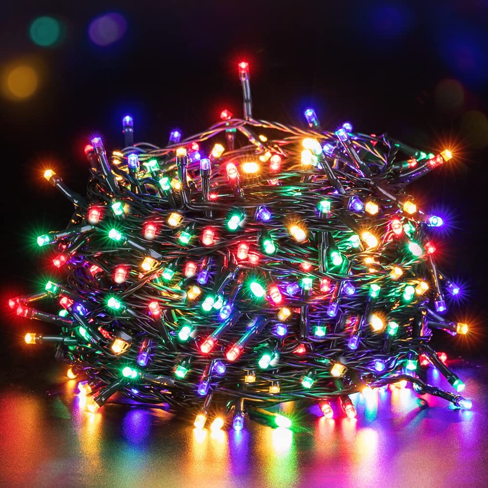 Battery Operated Christmas Lights - 132FT 300LEDs Waterproof Battery String L...