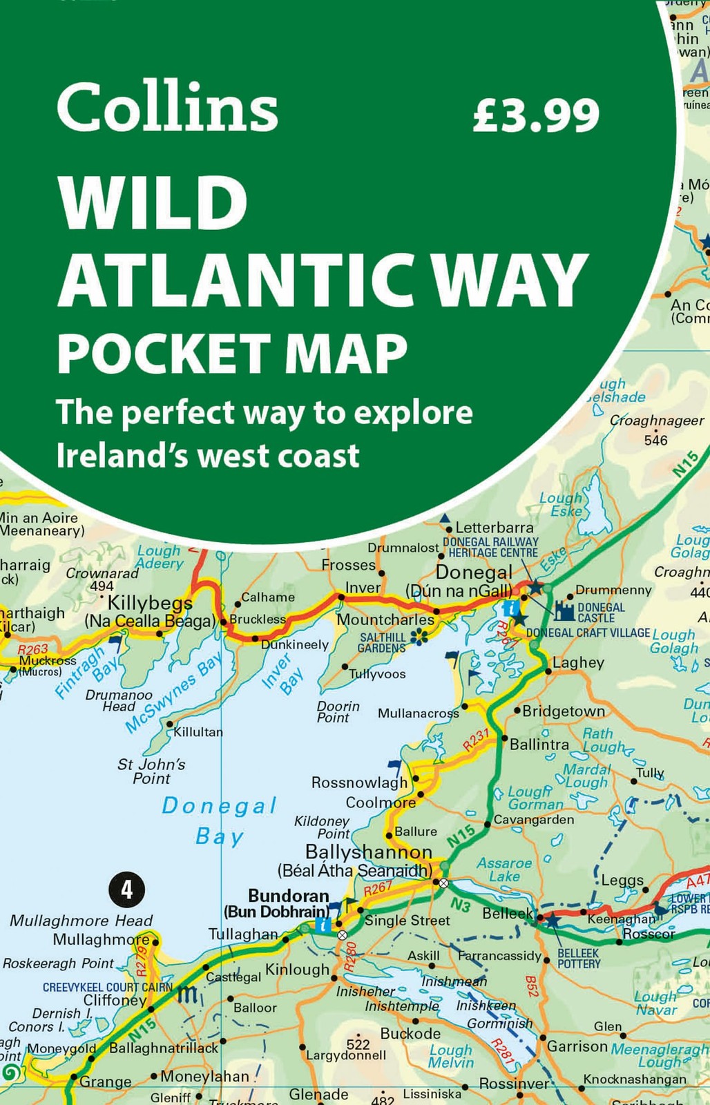Wild Atlantic Way Pocket Map by Collins Maps (Sheet map, folded) - Image 4