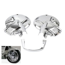 Chrome Front Brake Rotor Disc Covers For Honda Goldwing Gl1500se Gl1500i 1988-00