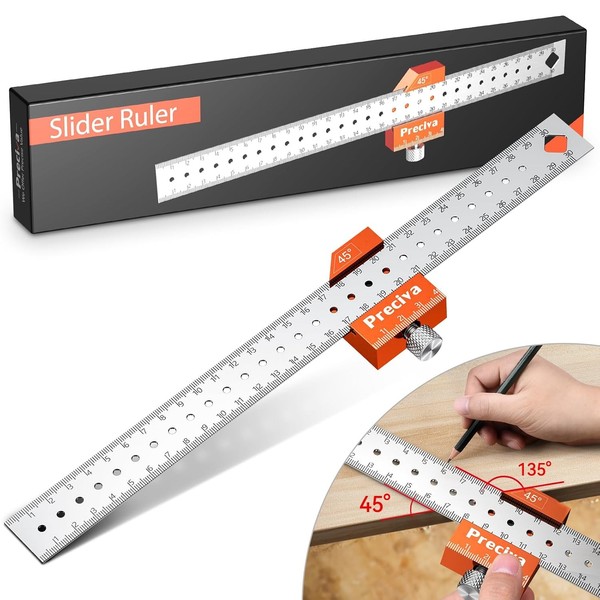 Streichmaß 300Mm Kombinationswinkel Zimmermannswinkel Holzarbeiten Heimwerker-image