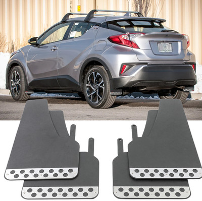 4 PCS EVA Front+Rear Mud Flaps Mudguards Splash Guards For Toyota C-HR CHR 17-20