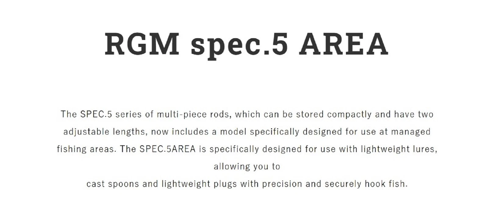 Jackall RGM Rod Baitcast Spec 5 Area 54-510S Black (1995)