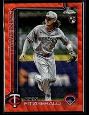2025 Topps Chrome Update Ryan Fitzgerald Orange Wave #/25 Rookie card