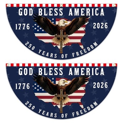 2PCS 250th Anniversary Flag,1.5X3 FT 1776-2026 Fan Flags, 1.5x3 Feet, Blue