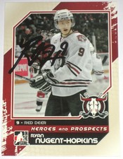 RYAN NUGENT-HOPKINS SIGNED 10-11 ITG HEROES AND PROSPECTS ROOKIE CARD AUTOGRAPH. rookie card picture