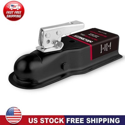 Universal 3500lbs 3'' Straight Tongue Trailer Coupler for 2-In Hitch Ball Coupler