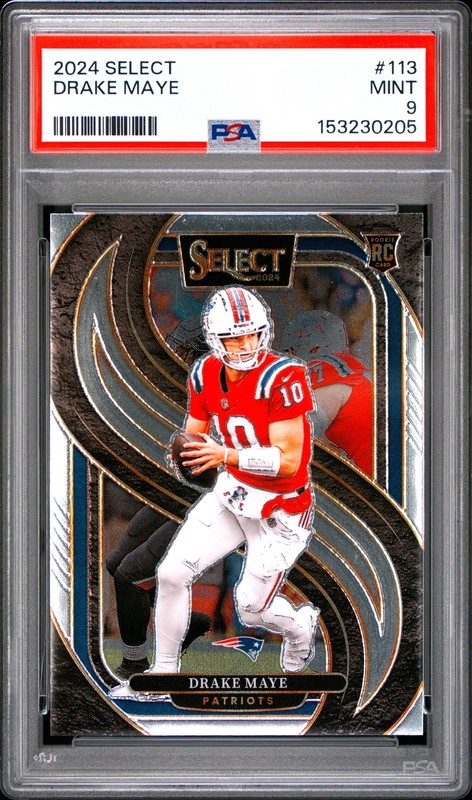 2024 PANINI SELECT #113 DRAKE MAYE ROOKIE RC PSA 9
