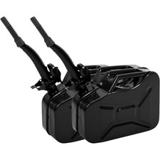 Benzinkanister Kraftstoffkanister Metall 10L Ausgießer Schwarz Gummiausgießer