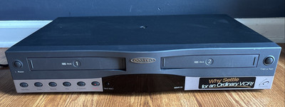 Go.Video DDV9150 Dual Deck VHS VCR Video Cassette Recorder - Read, No remote