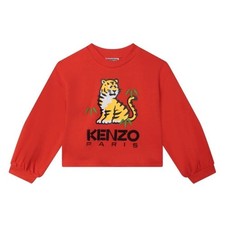 Kenzo Kids Tiger Embroidered Cotton Sweatshirt